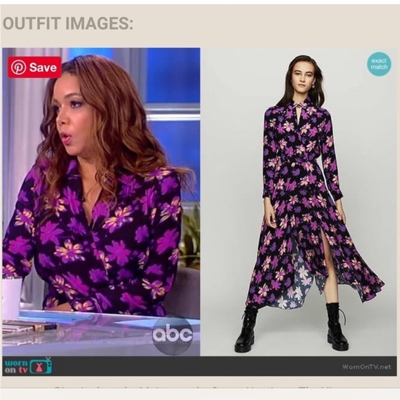 Maje Ritunia Shirt Collar Floral Print Maxi Dress - Picture 3 of 13